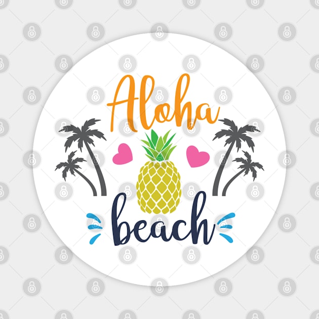 Aloha beach Magnet by oceanys